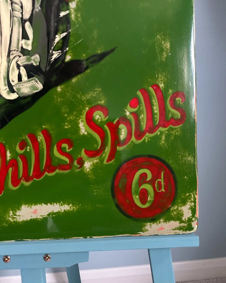 Green Wall of Death — sixpence admission detail